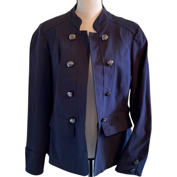 Roz & Ali Jackets & Blazers - Roz & Ali Navy Navy Jacket Size Large
